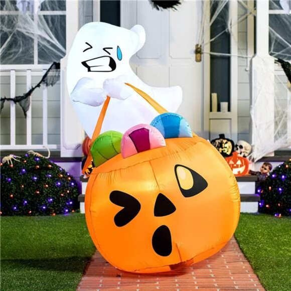 5 FT Tall Halloween Inflatables Outdoor Decorations, Inflatable Cute - Picture 4 of 7